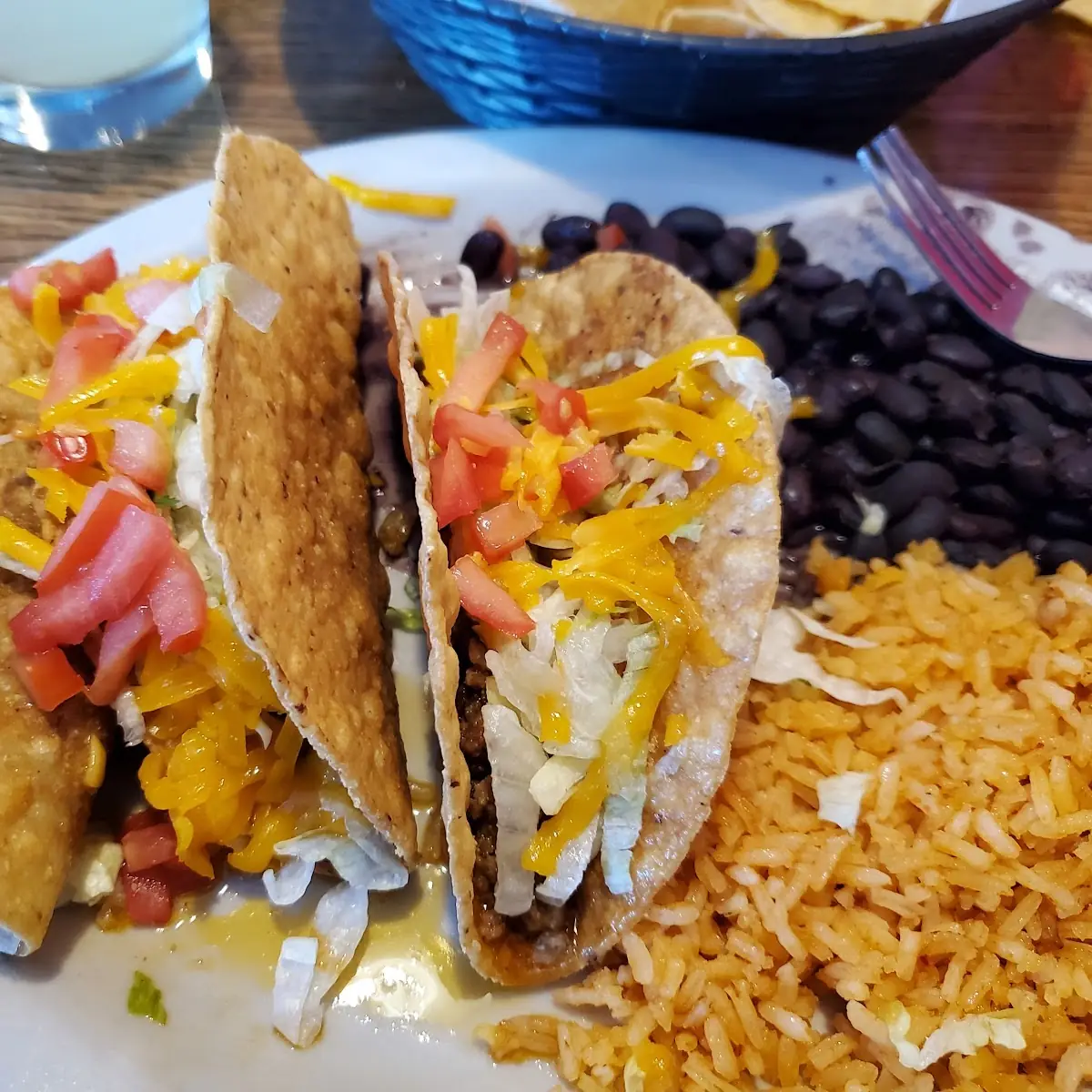 3 Tacos Plus Black Beans and Rice