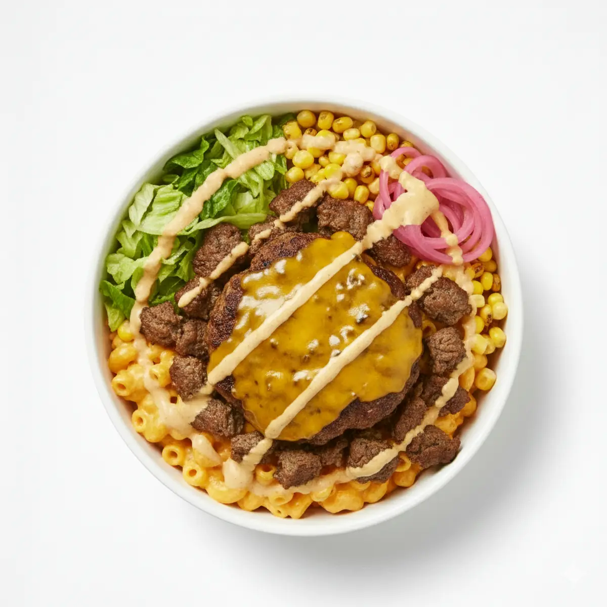 Double Cheese Burger Mac N' Cheese Bowl