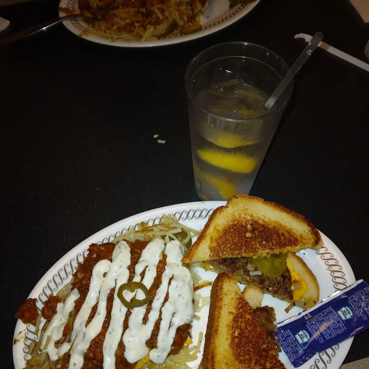 Patty Melt with Hash Browns