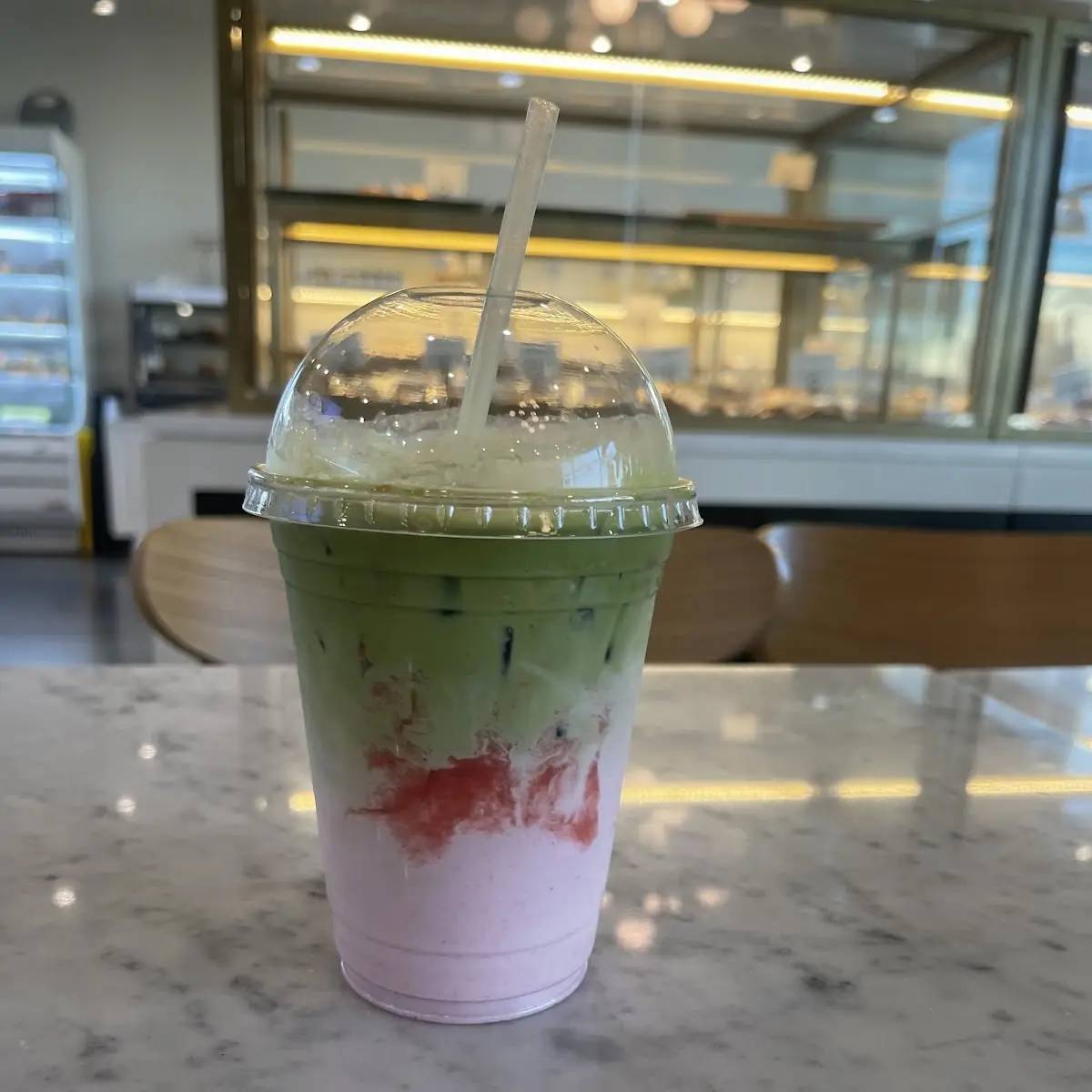 Iced Strawberry Matcha Latte