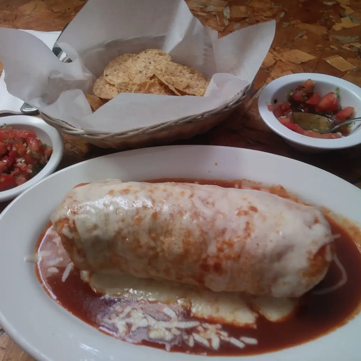 One Burrito and One Chile Relleno