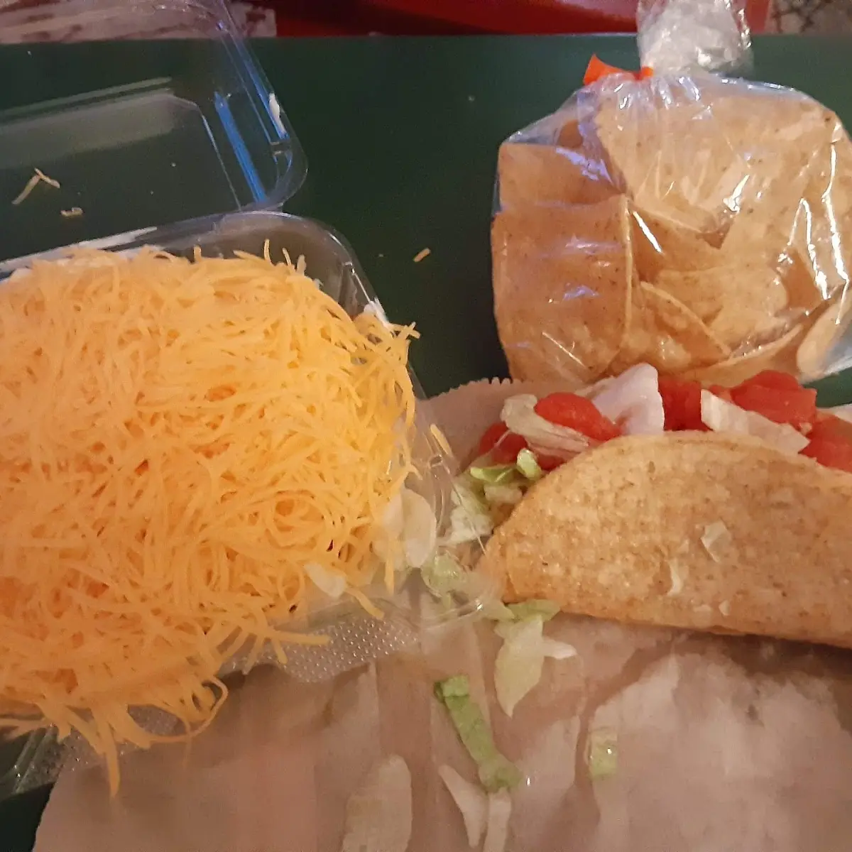Junior Taco Salad and Crunchy Taco