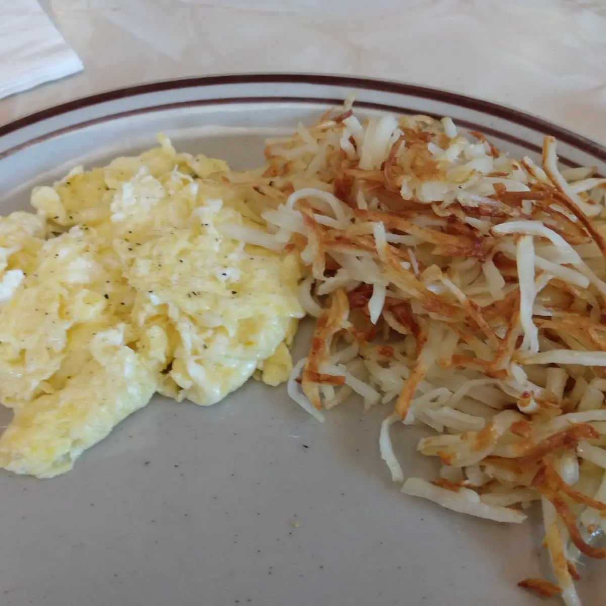 Scrambled Eggs and Hash Browns