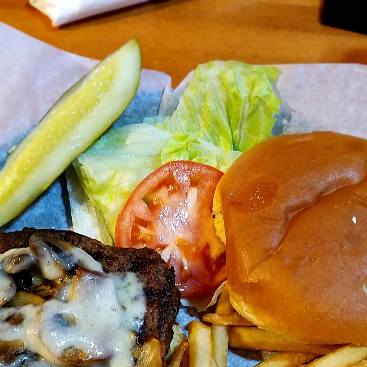 Mushroom and Swiss Burger