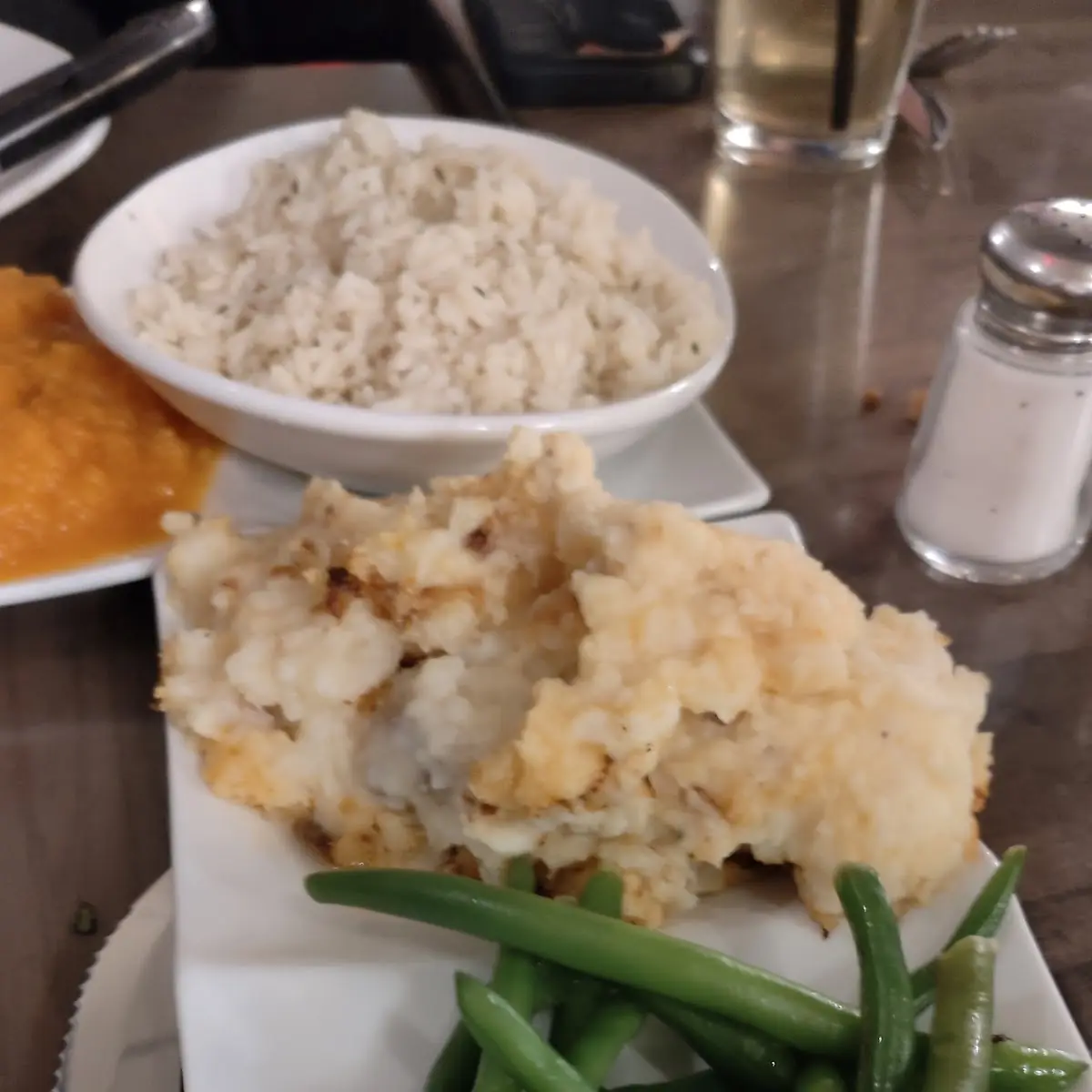 Delmonico Potatoes and Green Beans