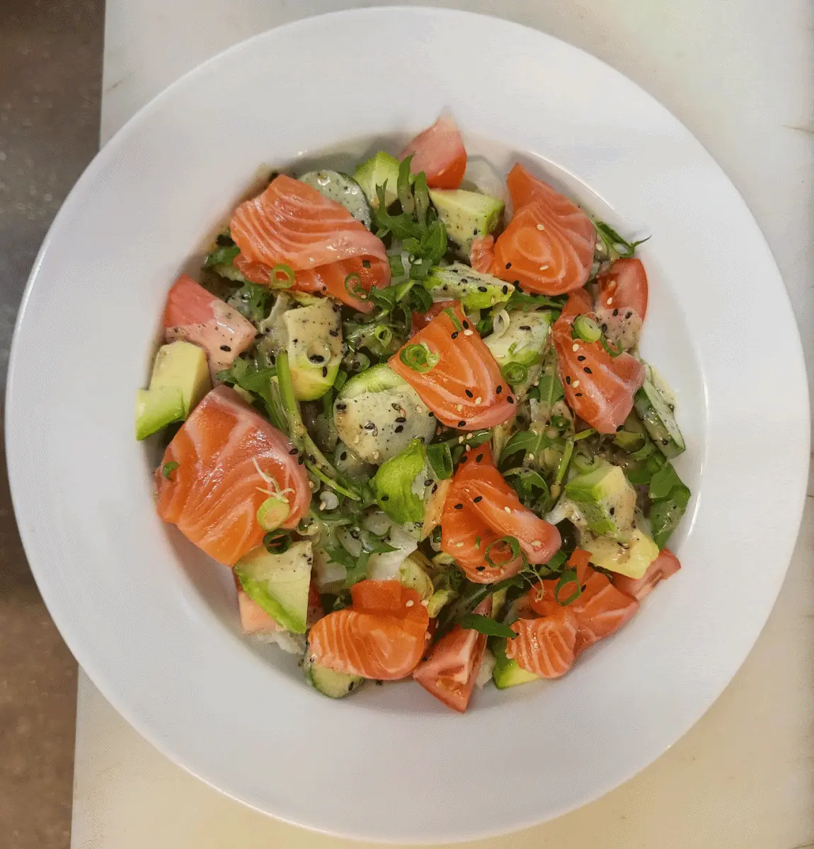 Salmon Sashimi Salad, HOTARU Japanese Cafe & Restaurant (19 The Boulevarde)