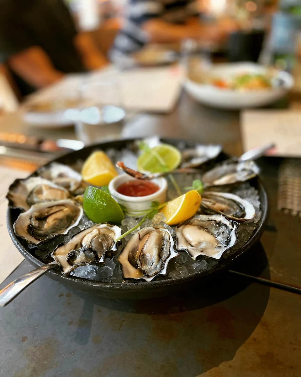 Freshly Shucked Oysters Mignonette, Tucci