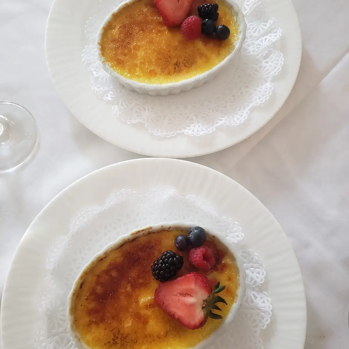 Crème Brûlée with Fresh Berries