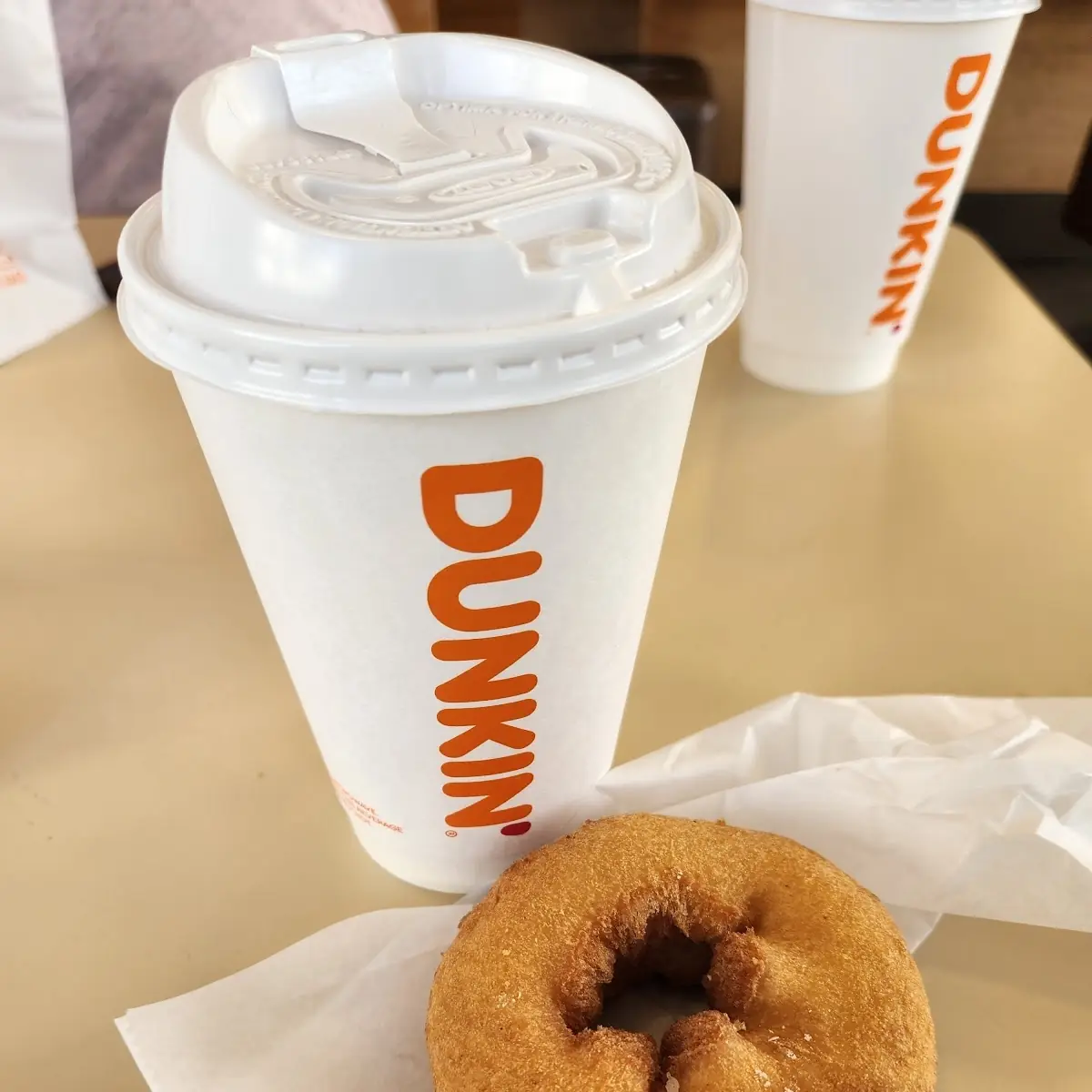 House Coffee and an Old Fashioned Donut
