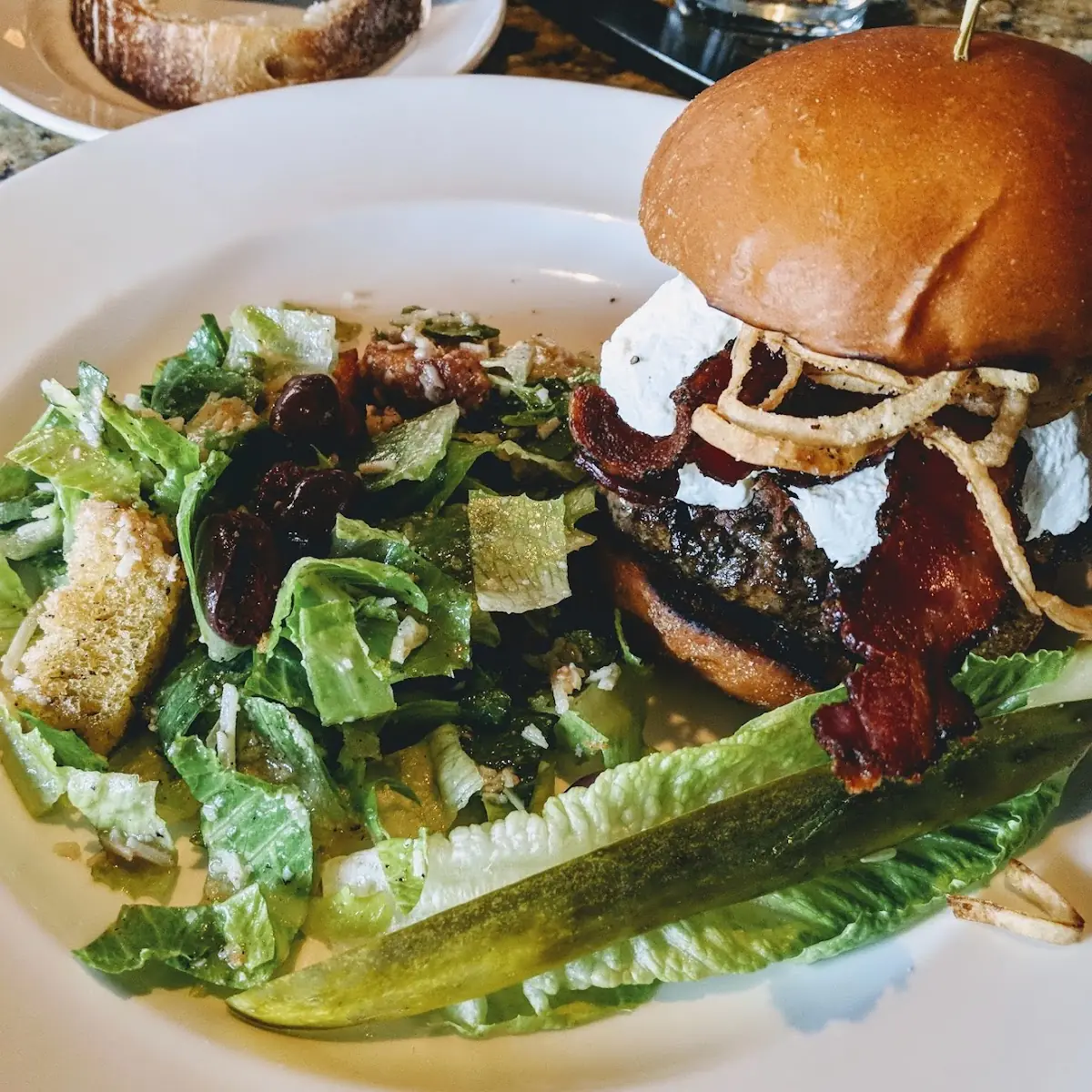 Eleven Burger with Goat Cheese