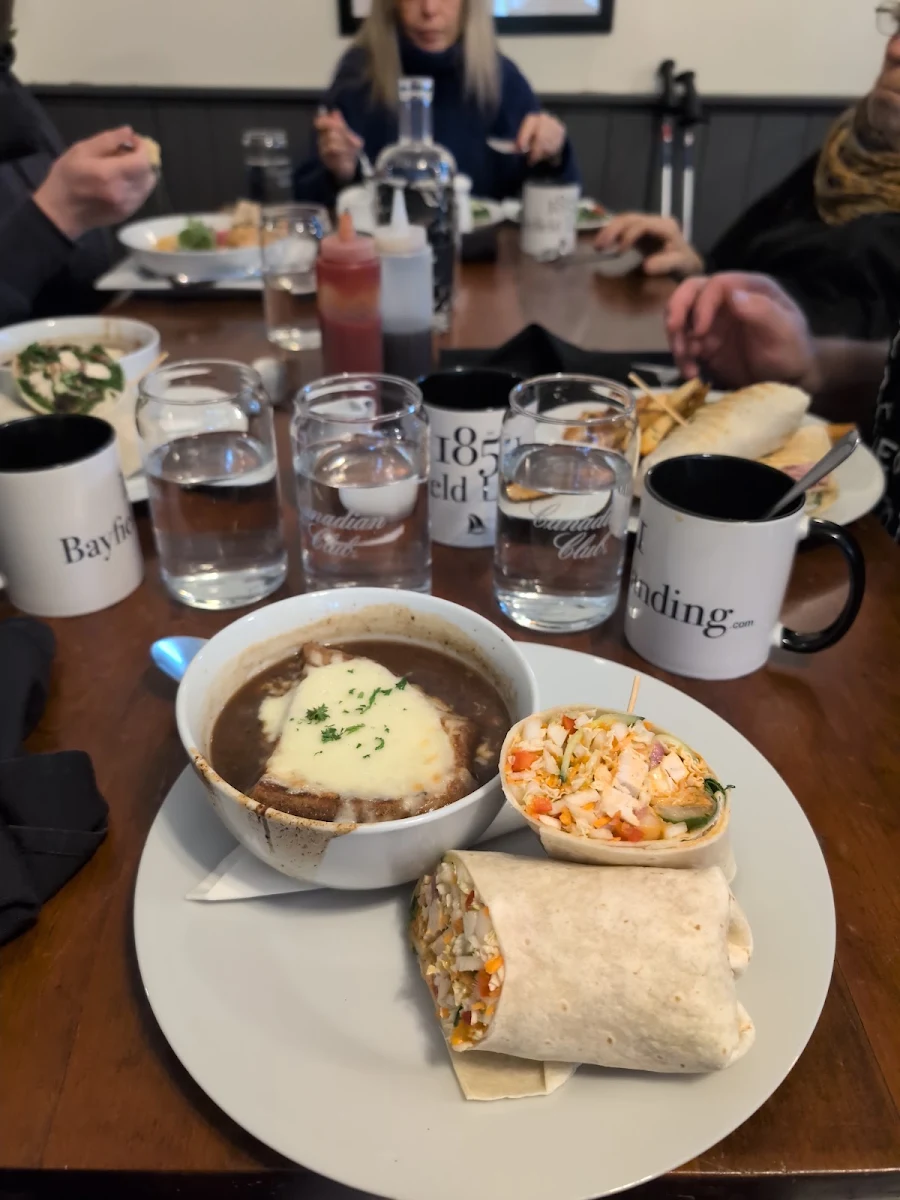 Korean Chicken Wrap and Union Soup