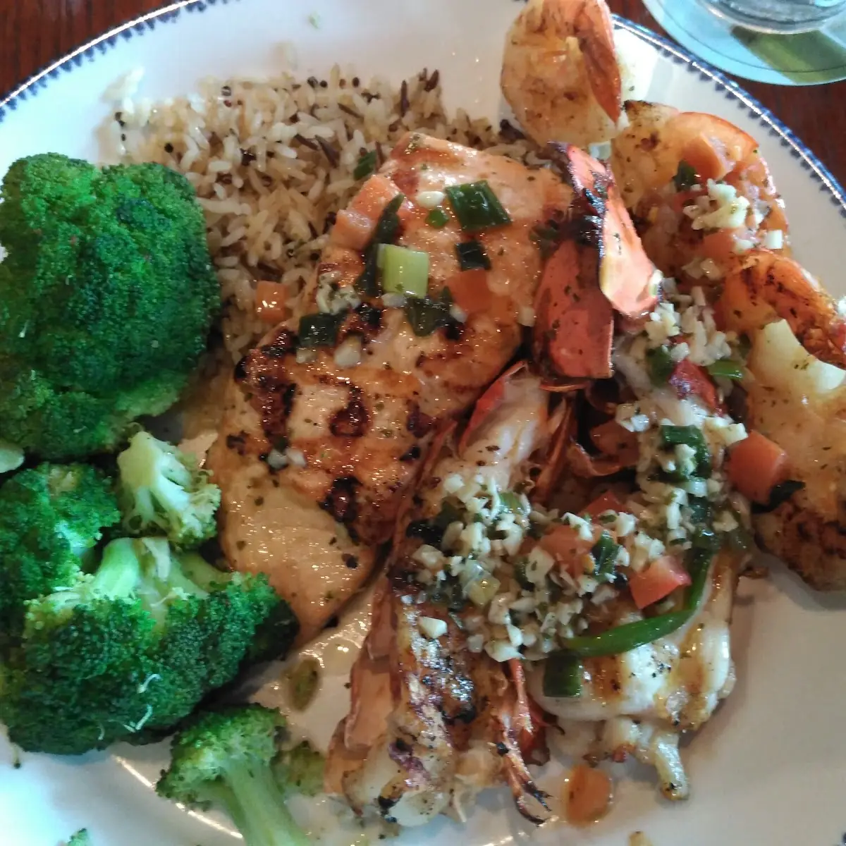 Grilled Lobster Shrimp and Salmon