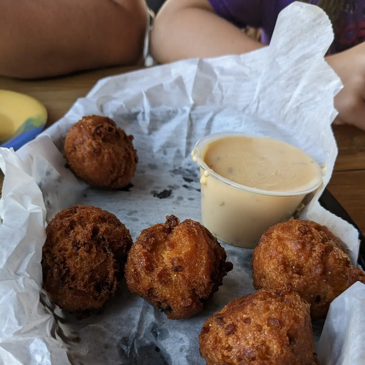 Deep Fried Hushpuppies with Dipping Sauce