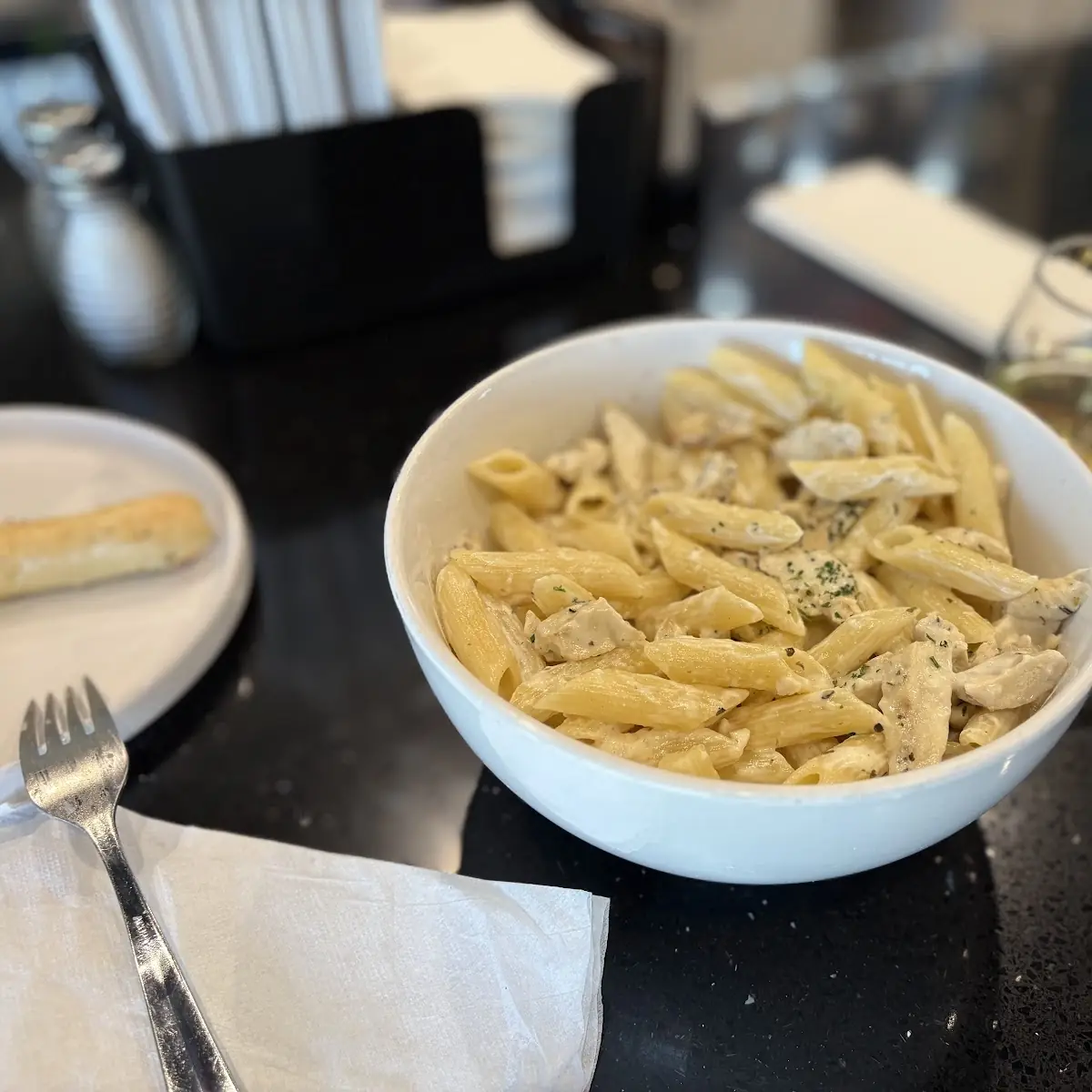 Blackened Chicken Penne Alfredo