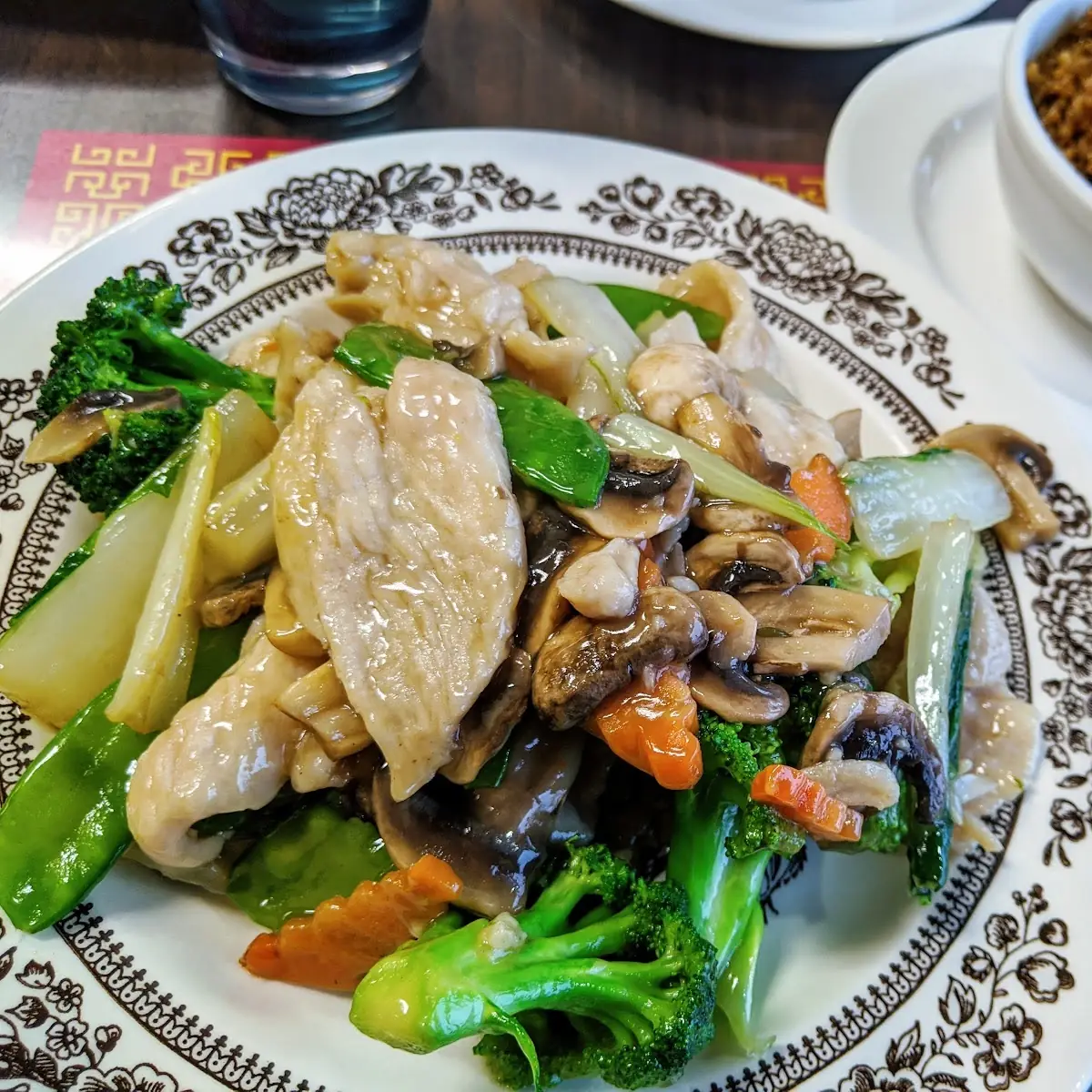 Moo Goo Gai Pan with Fried Rice