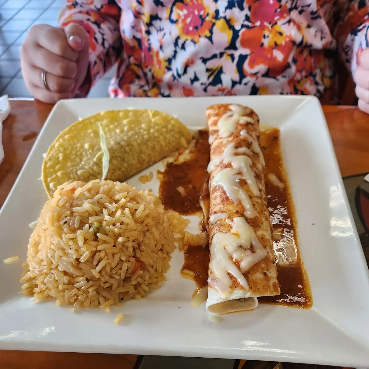Cheese Quesadilla and Rice