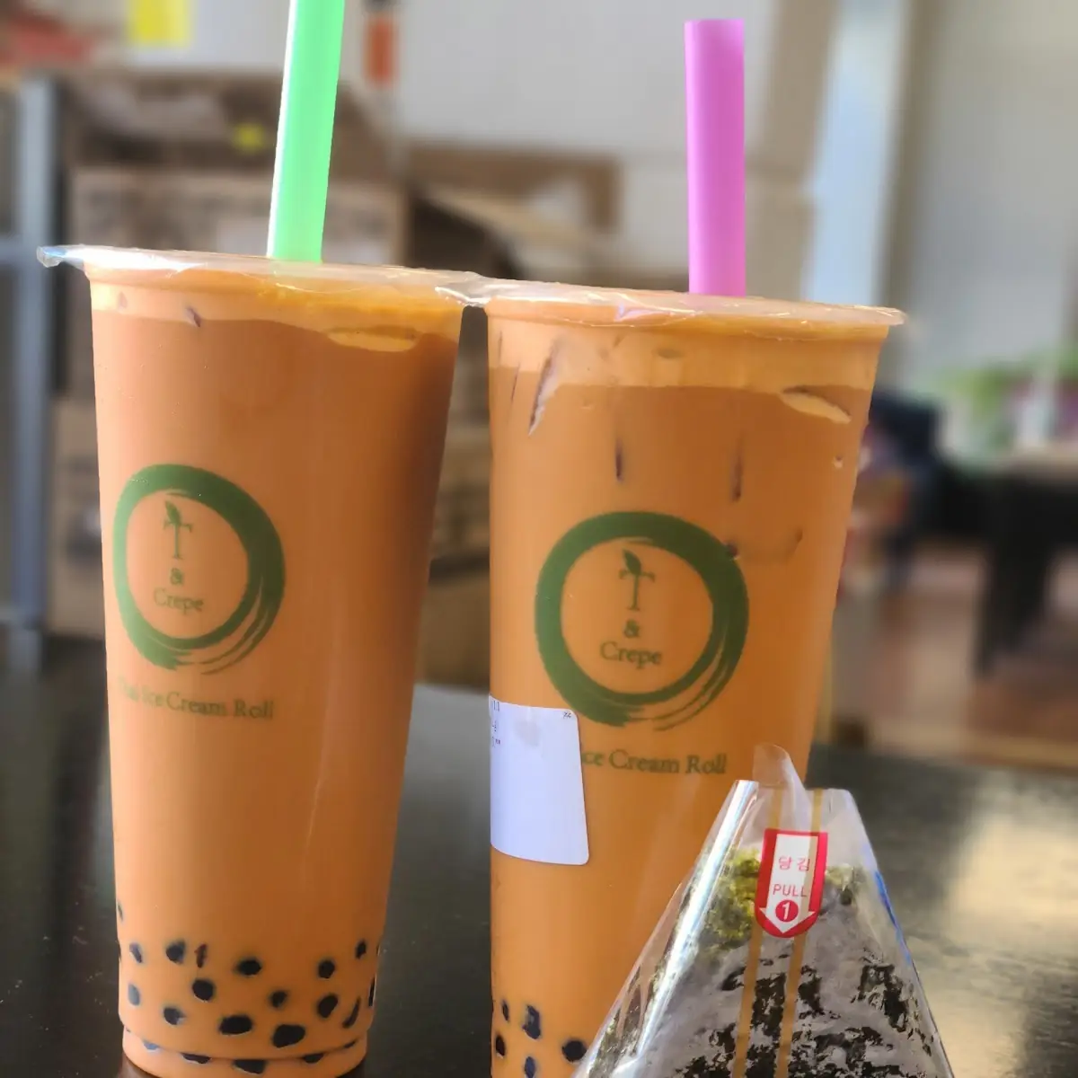 Thai Iced Tea with Boba