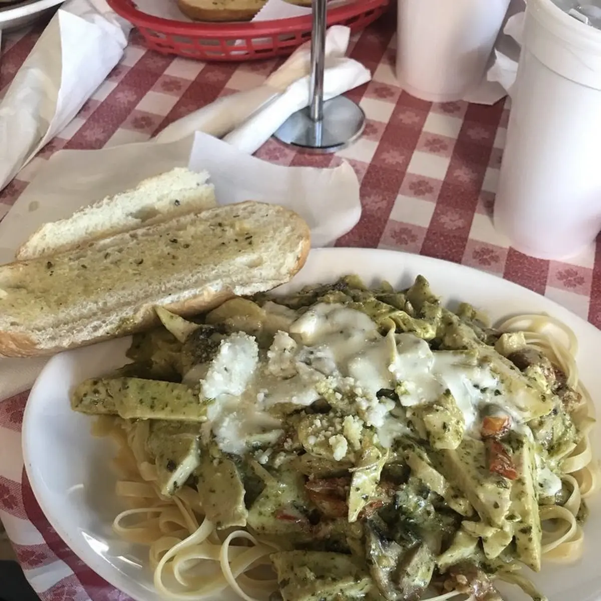 Fettuccini Chicken Pesto Alfredo