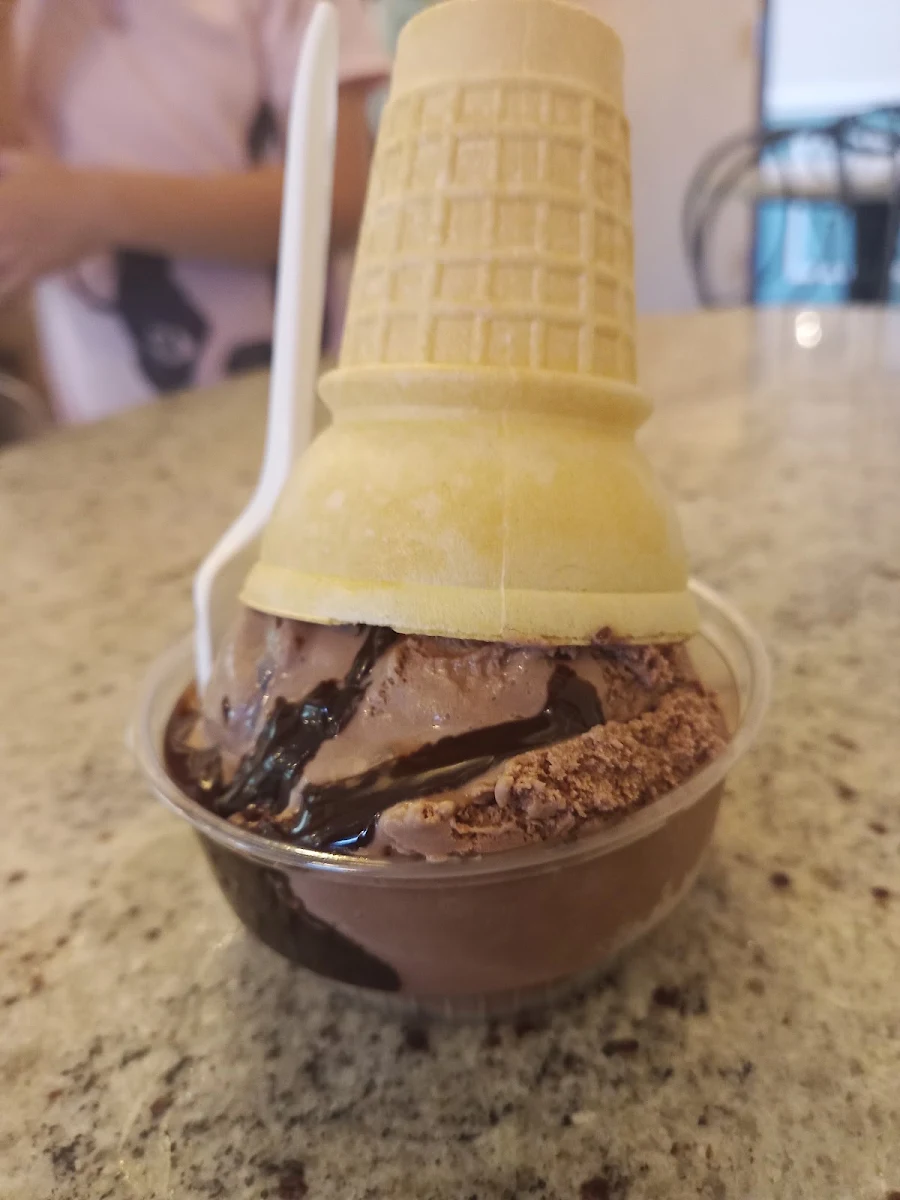 Chocolate Cone with Hot Fudge