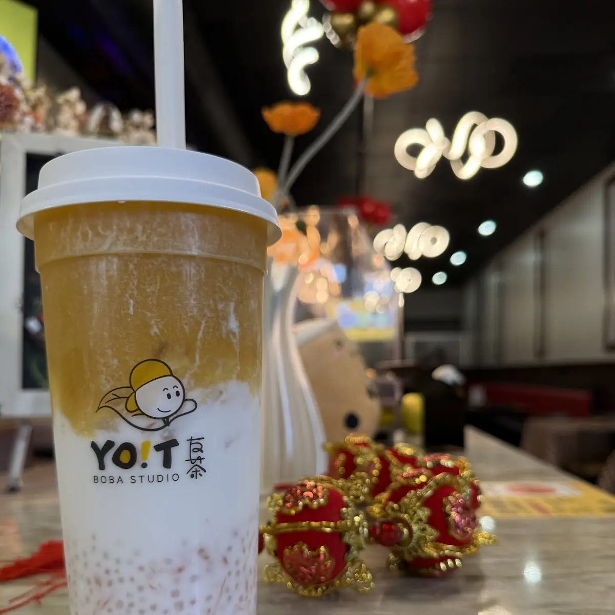 Jasmine Milk Tea with Boba
