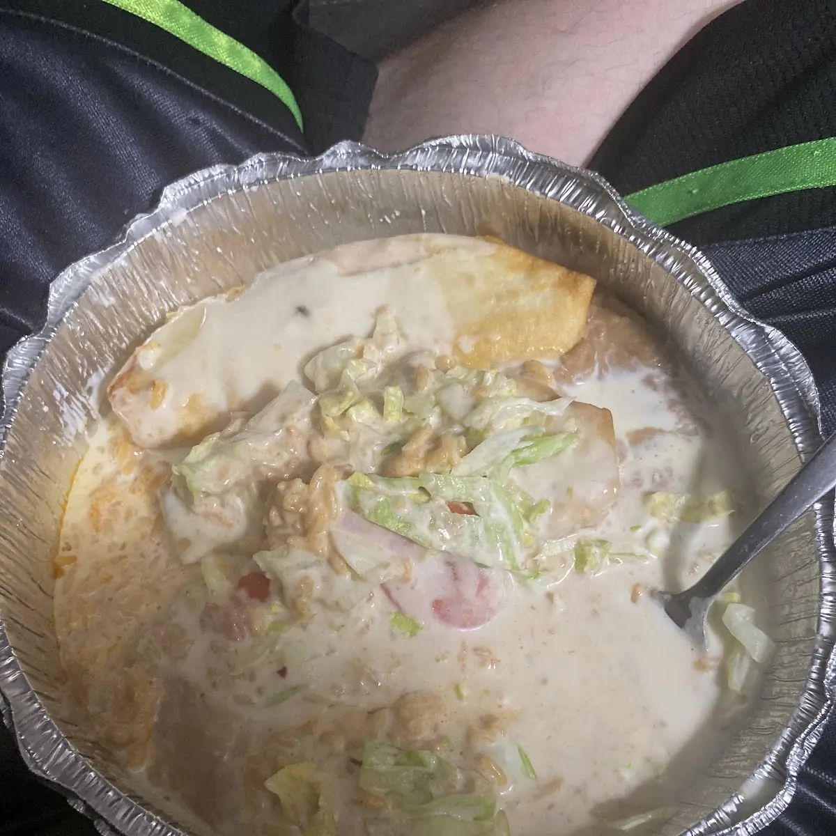 Refried Beans and Lettuce and Tomato