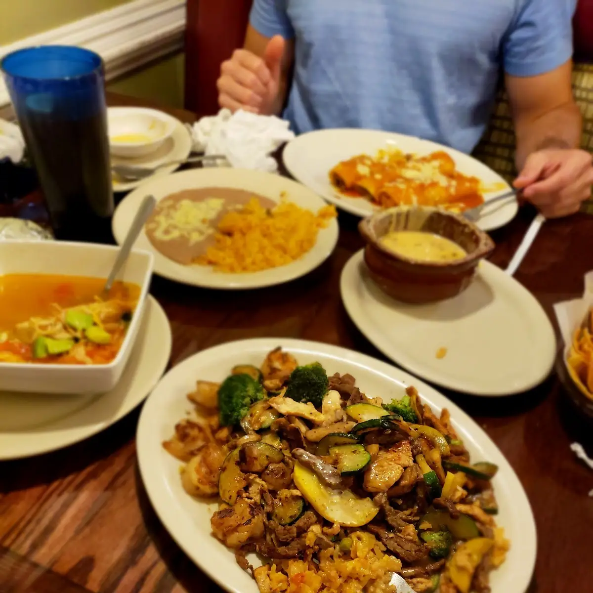 Super ACP Chicken Soup Queso Fundido Enchiladas