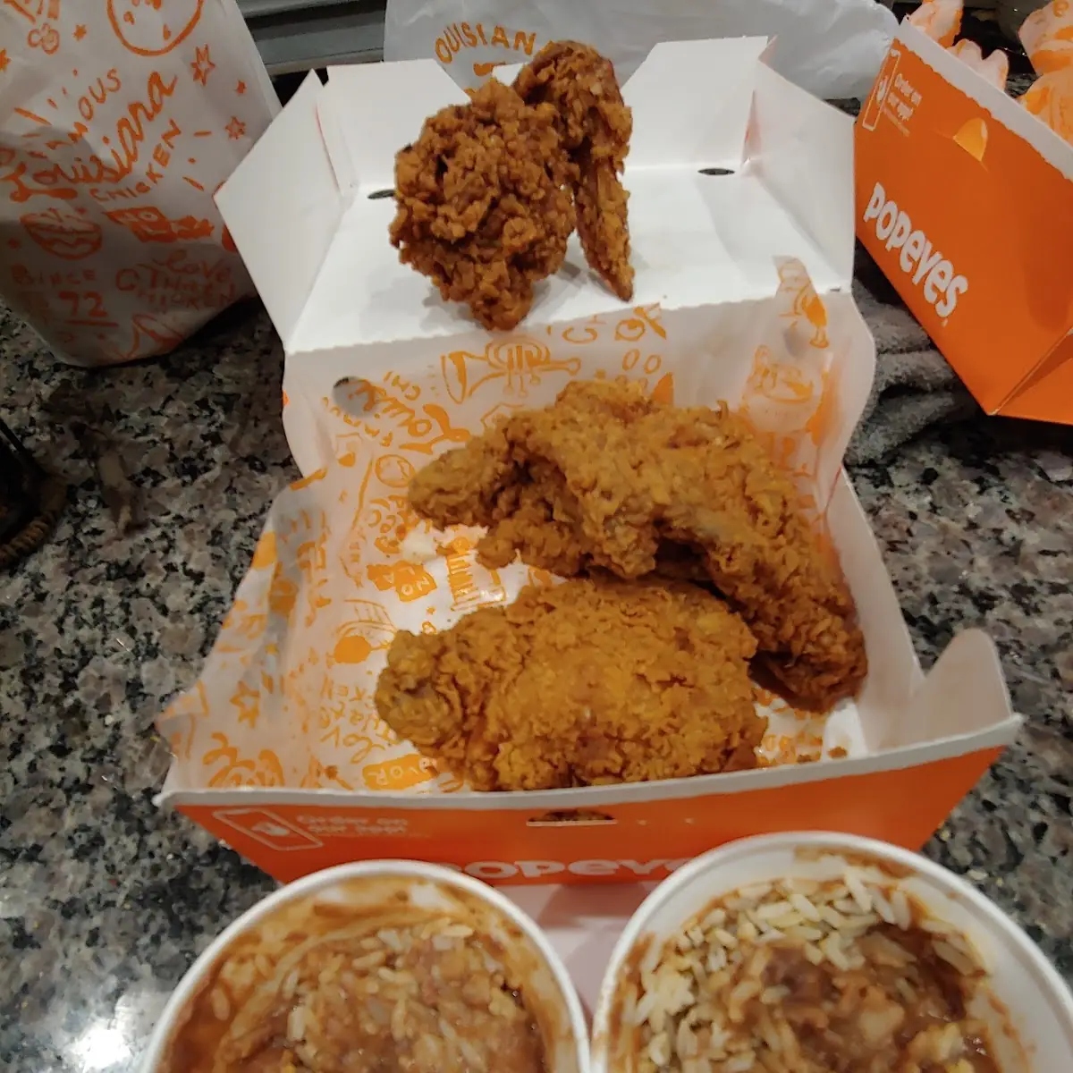 Fried Chicken and Red Beans and Rice