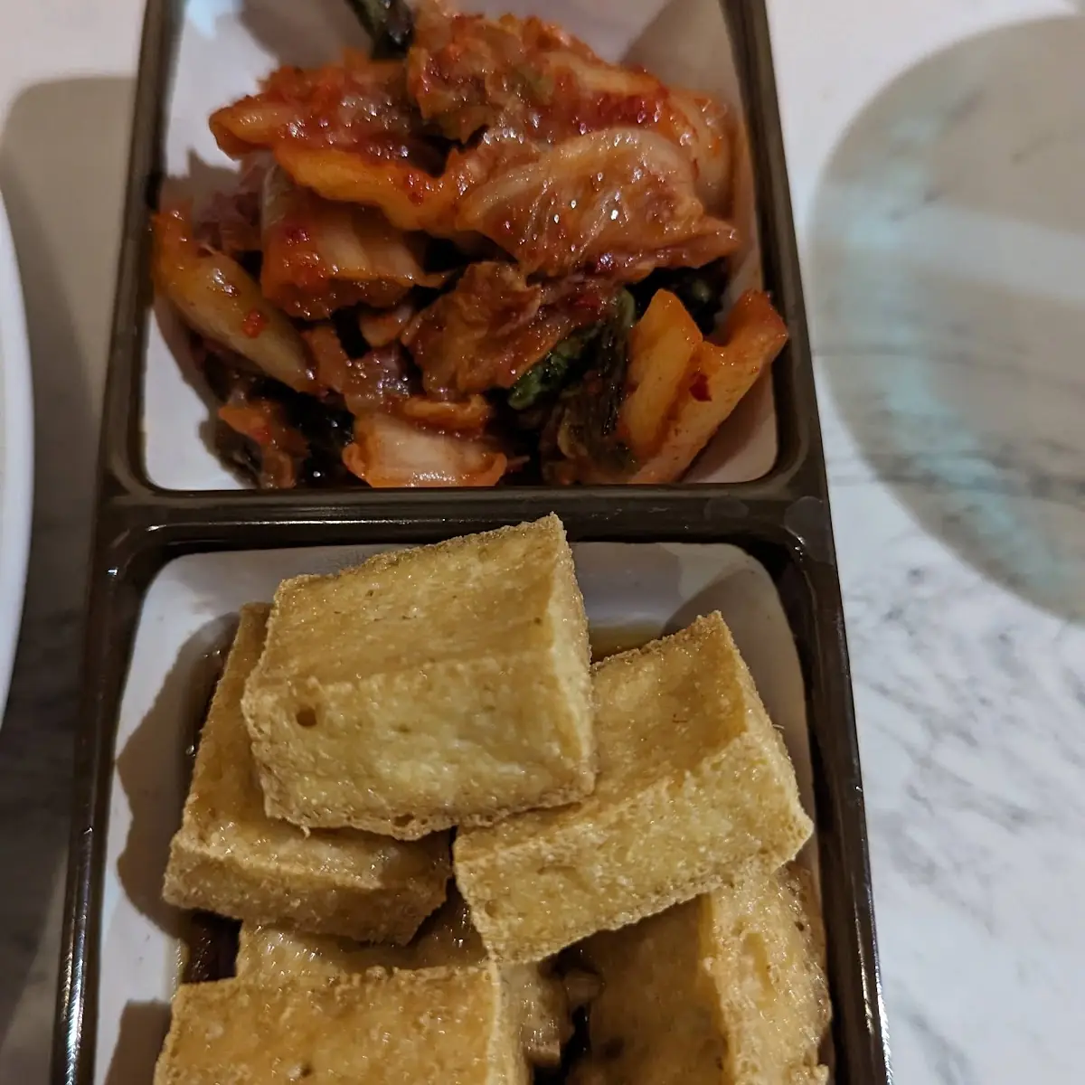 Kimchi and Fried Tofu