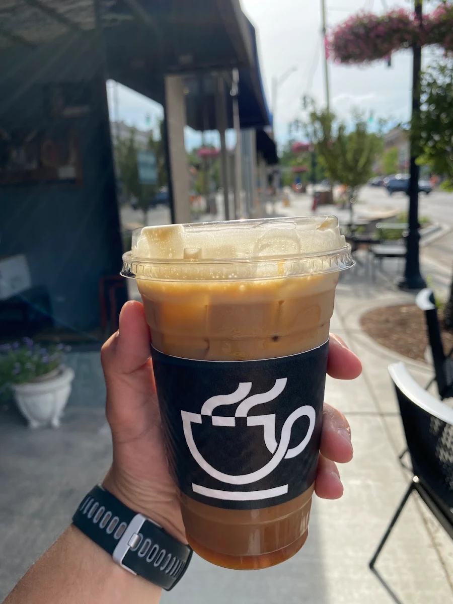 Iced Vanilla Latte with Soy Milk