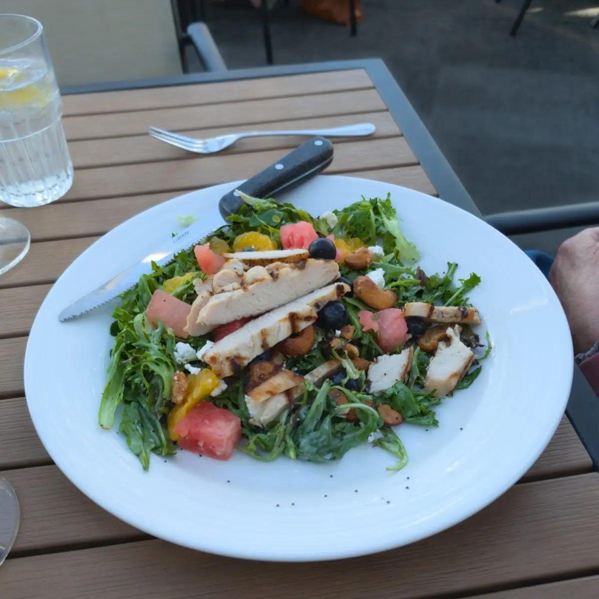 Arugula and Watermelon Salad with Chicken
