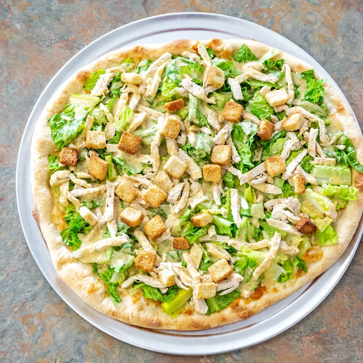 Chicken Caesar Salad Pizza