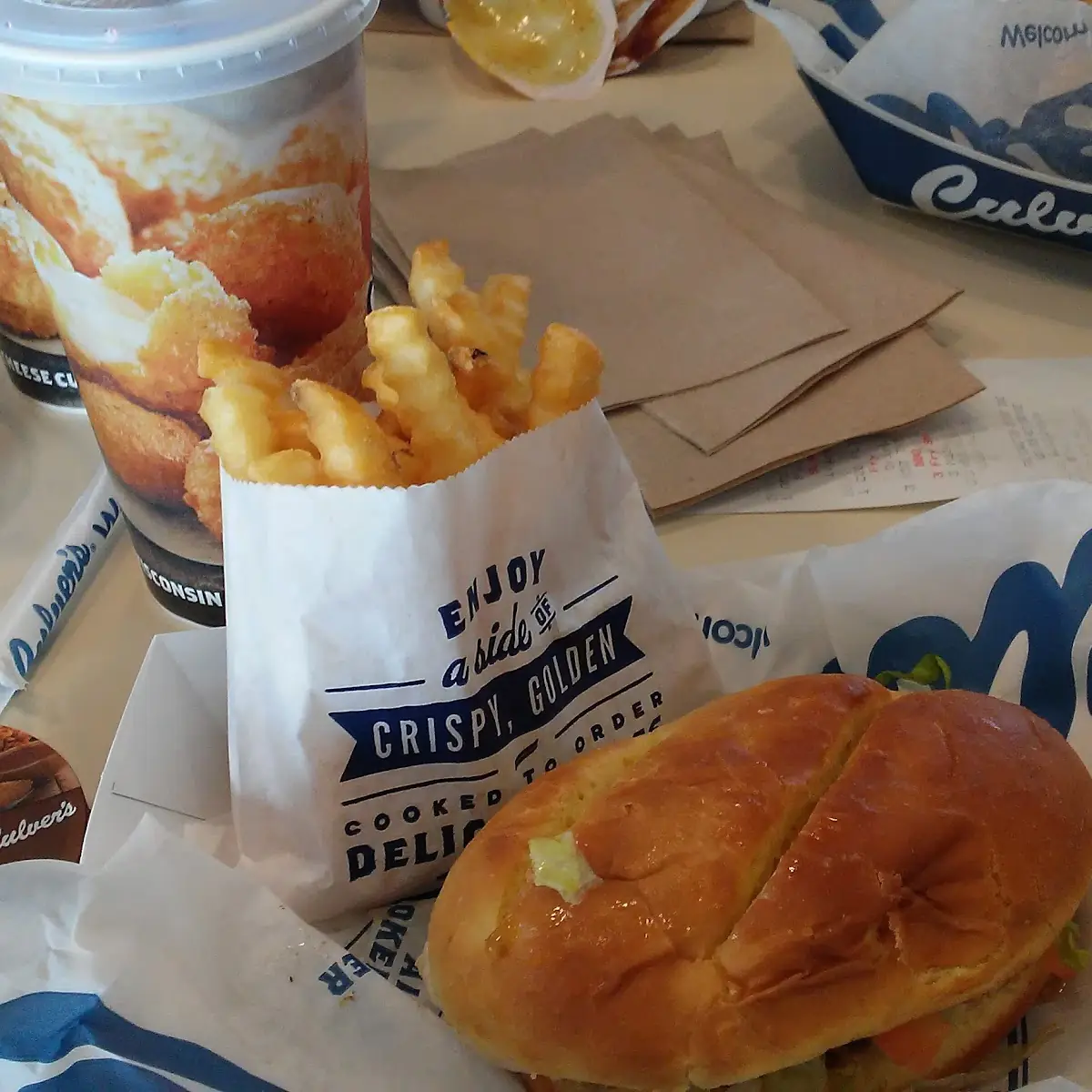 Chicken Burger and Fries