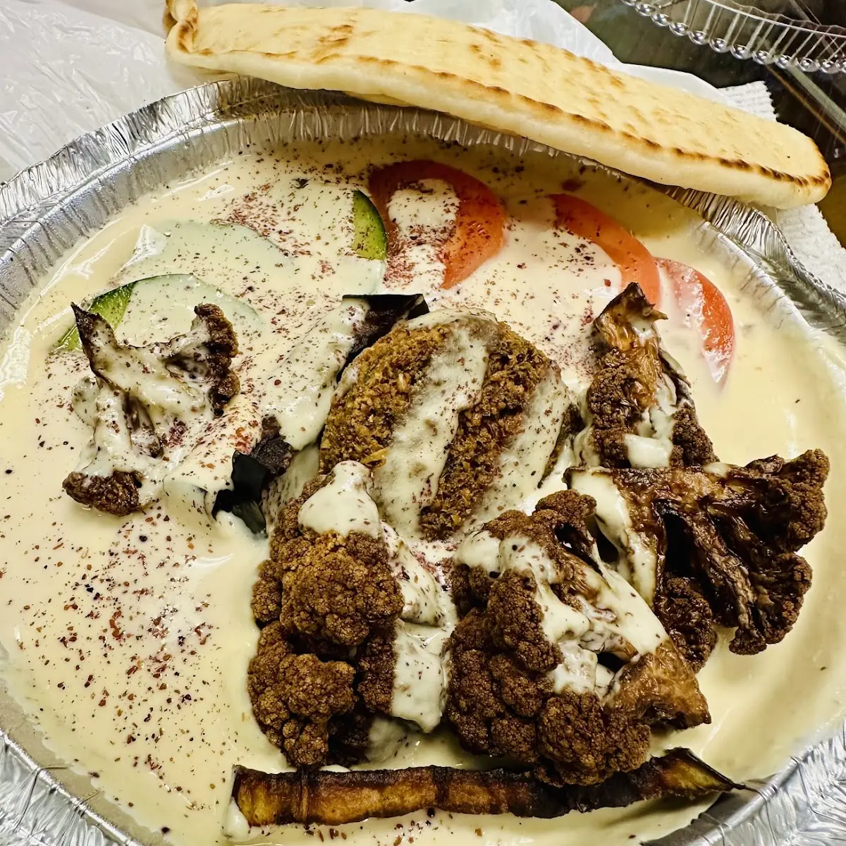 Grilled Mixed Vegetable Hummus Bowl