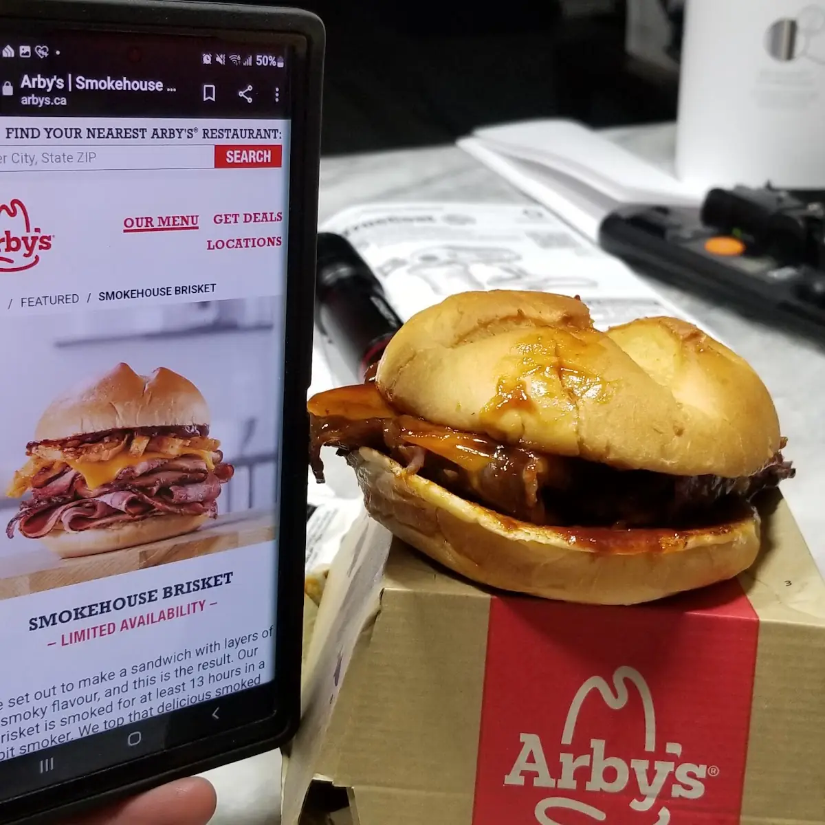 Arby's Brisket Sandwich