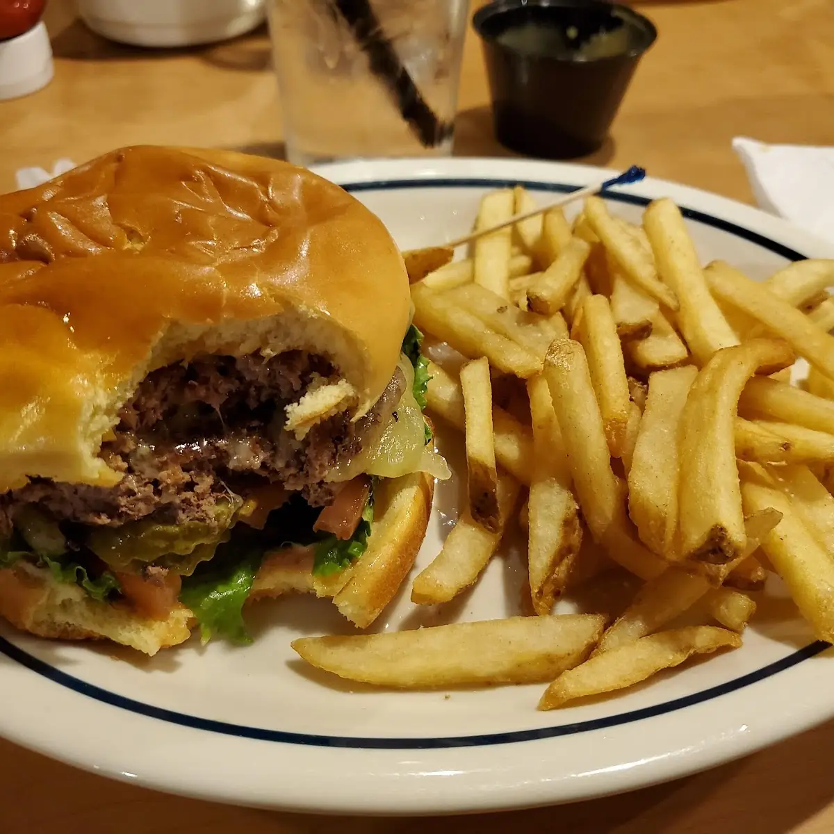 Mega Monster Burger and Fries with Cheese