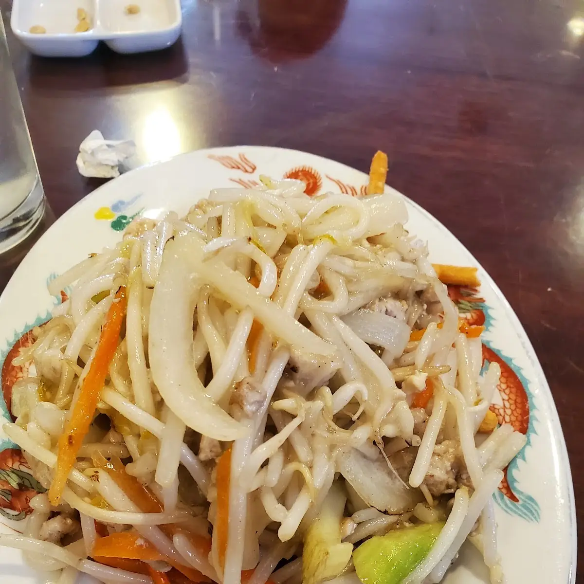 Crunchy Noodles on Chicken with Mixed Vegetables