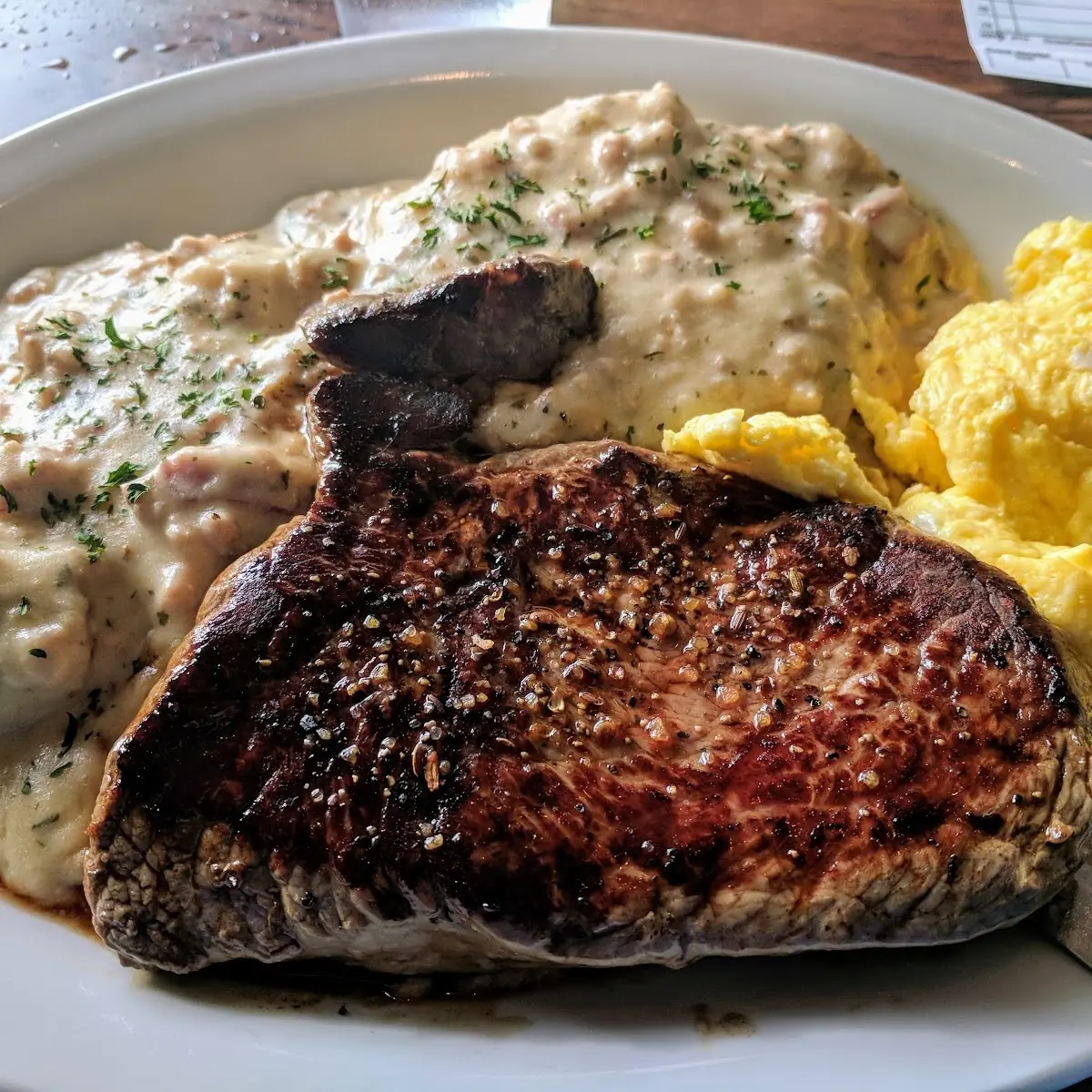 8oz Top Sirloin & Eggs
