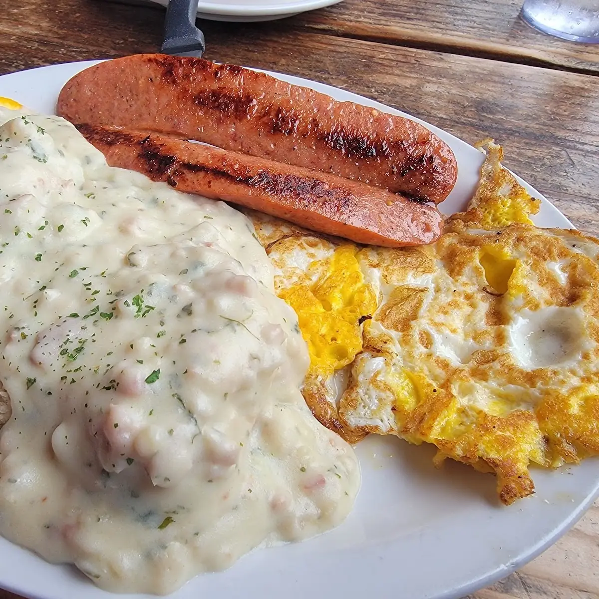 7oz Sausage Patty & Eggs