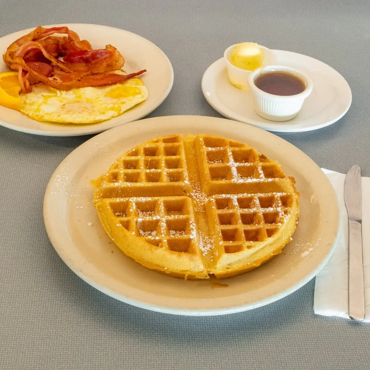 Bacon Waffle Eggs Bacon