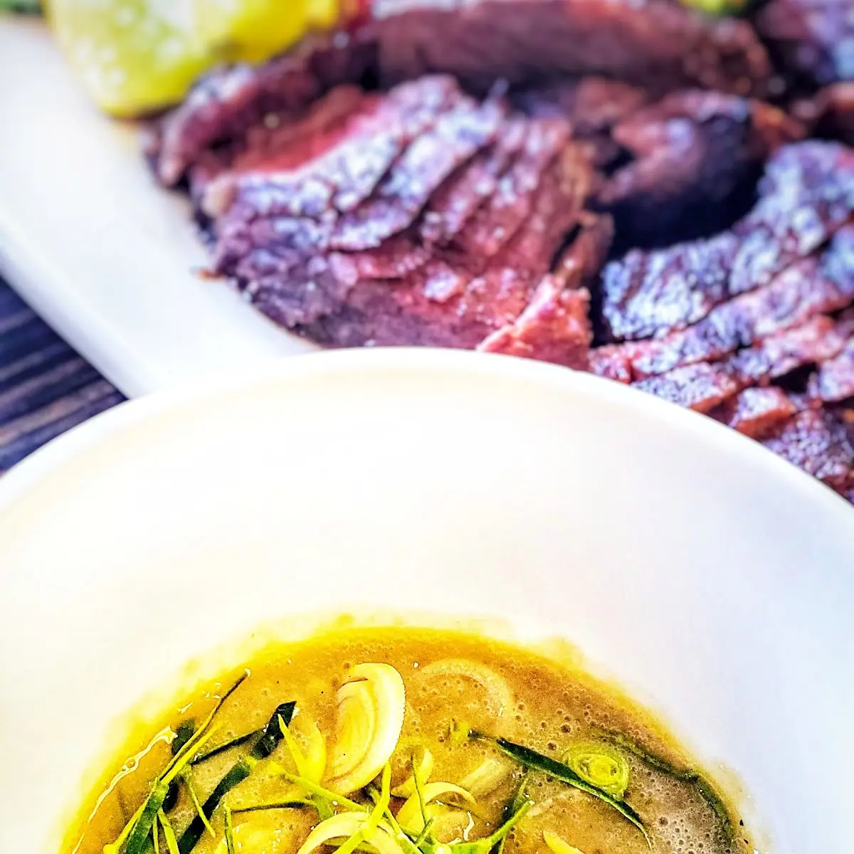 Marinated Beef with Prahok Sauce