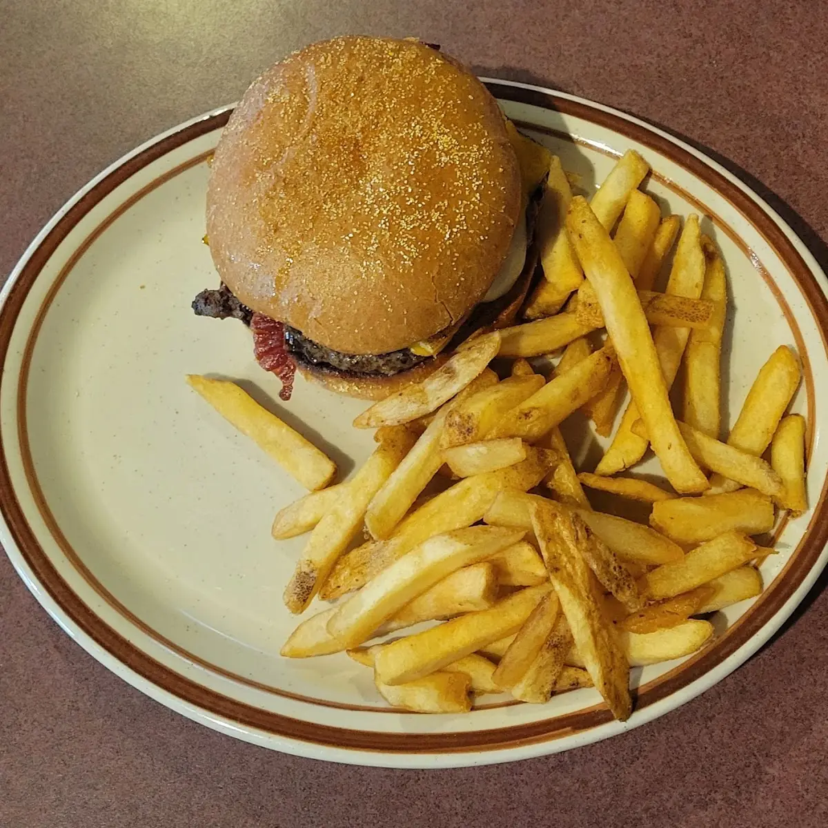 Bacon Cheeseburger with Fries