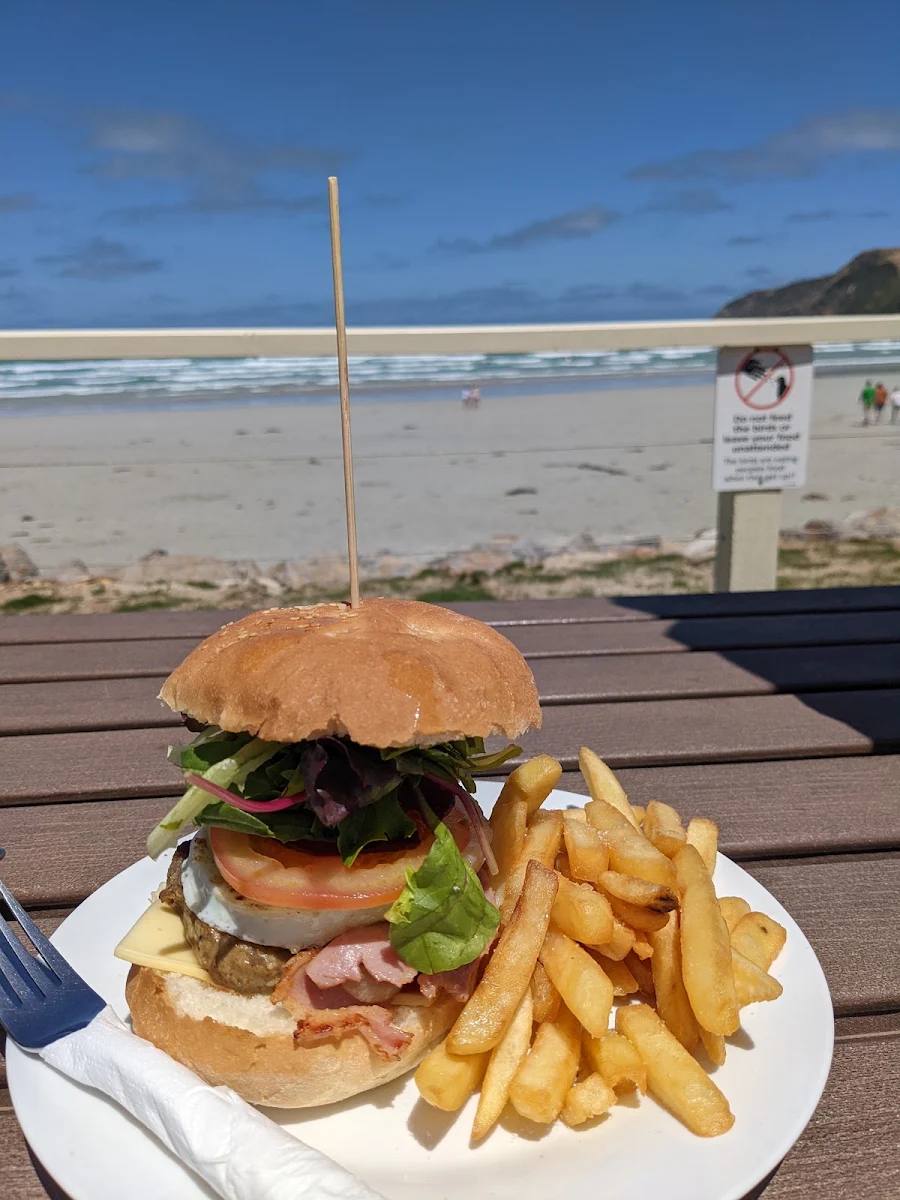 Egg & Bacon Muffin and Chips, Bridgewater Bay Cafe