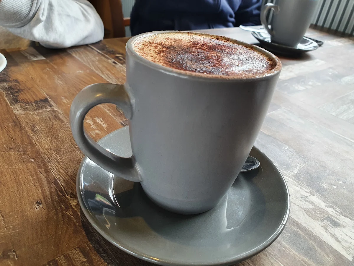 Mug of Cappuccino Coffee, Bridgewater Bay Cafe