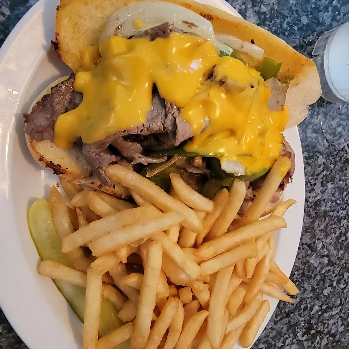 Prime Rib Philly Cheese Sandwich