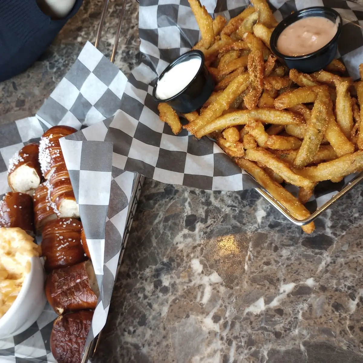 French Fries and Pretzel Bites