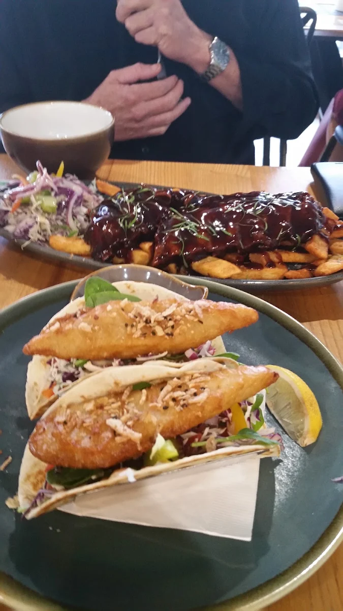 Fish Tacos and Half Rack of Ribs, Riverview Cafe on Camden