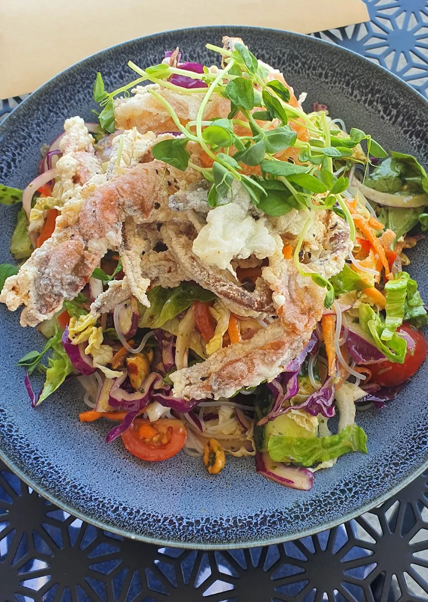 Salt N Pepper Soft Crab Salad, Riverview Cafe on Camden