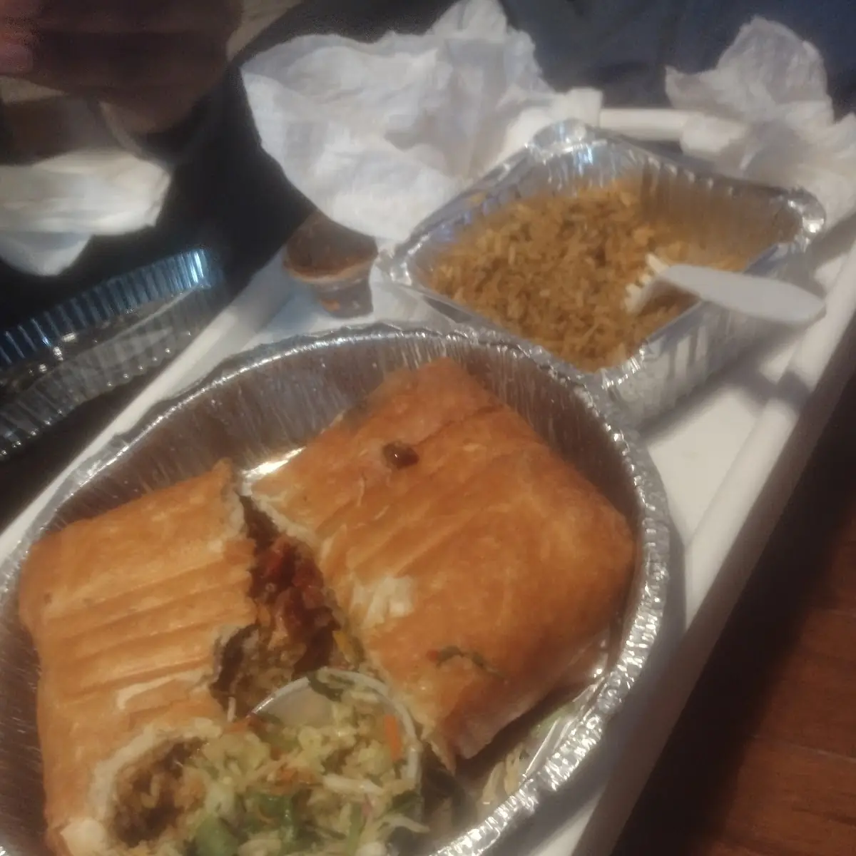 Oxtail Chimichanga Plate