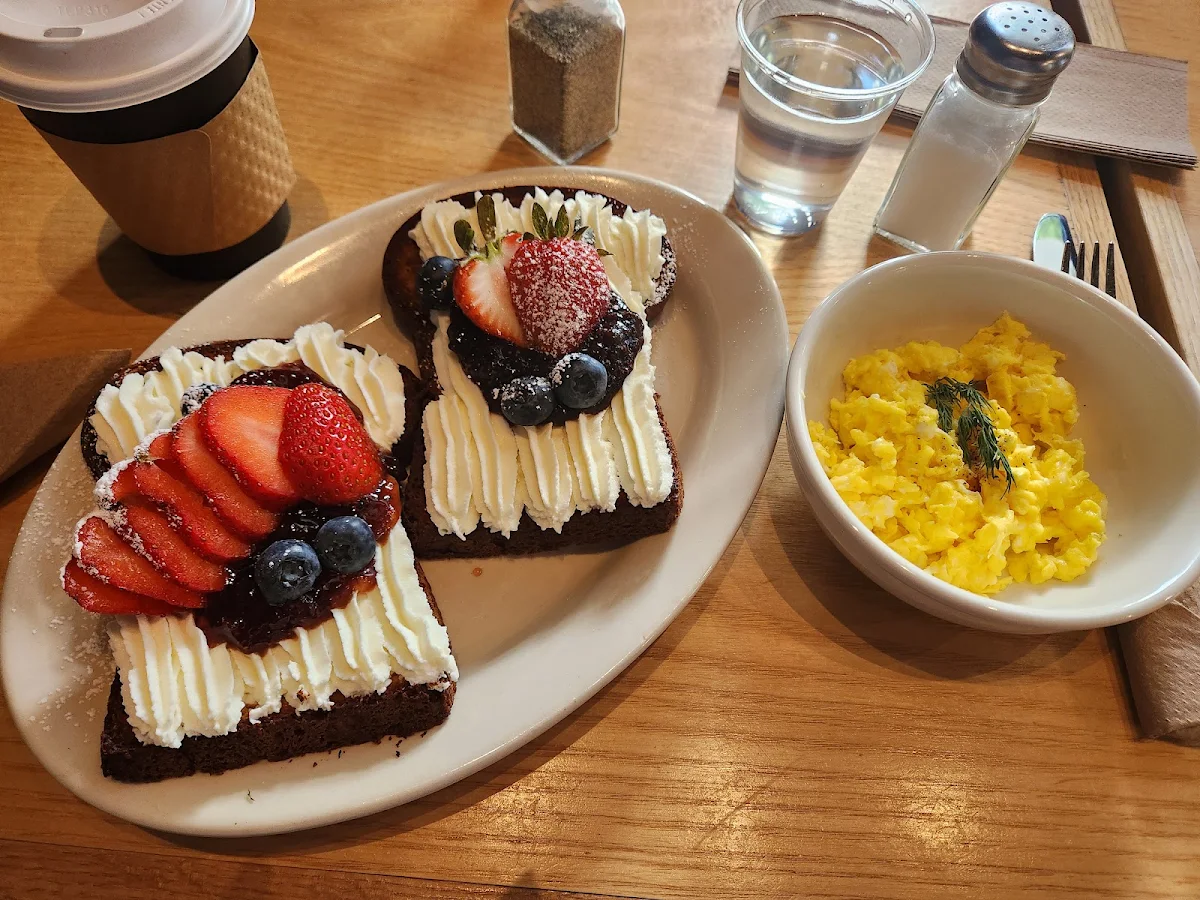 Brioche Ricotta Toast and Scrambled Eggs
