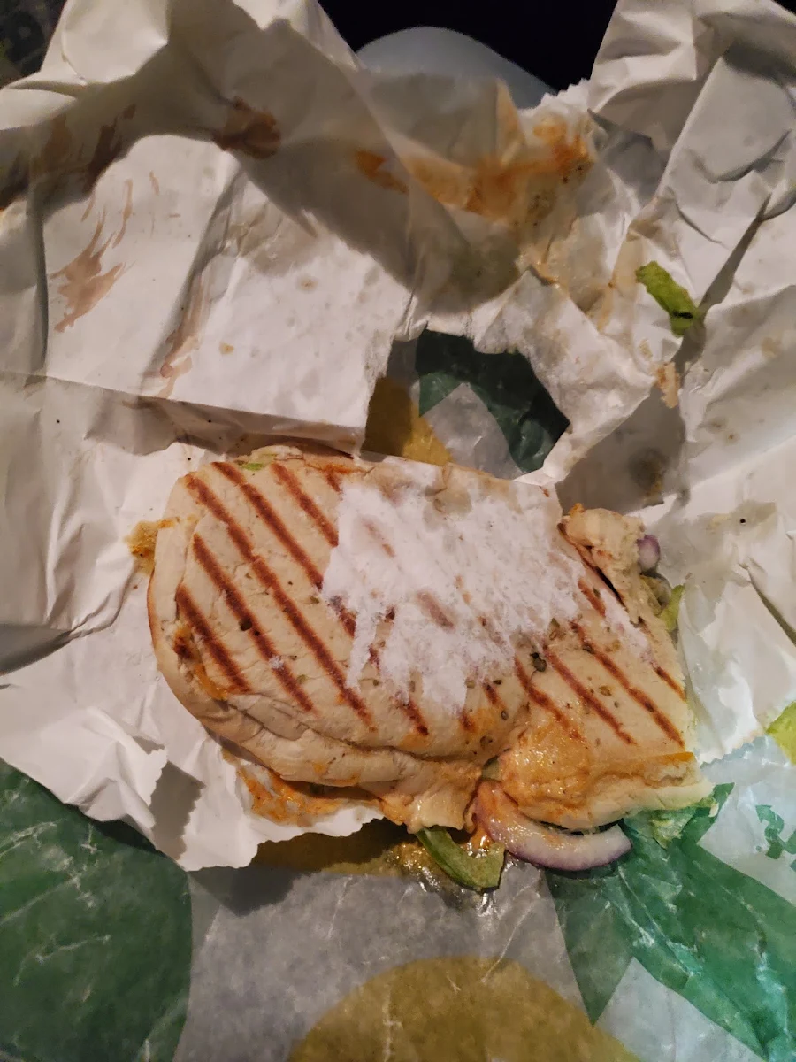 Italian Herb and Cheese Bread Paper Sticked on It, Subway